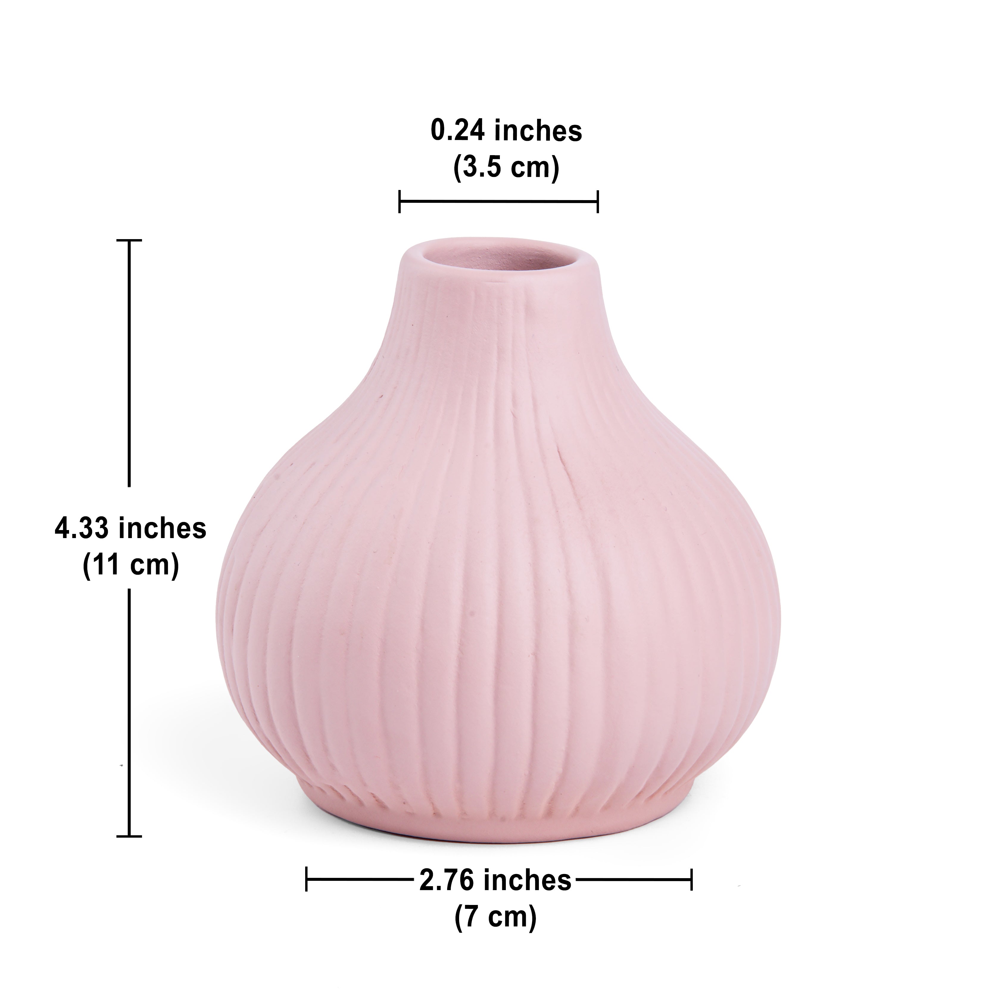 'Blush' Set of 3 Ceramic Vases