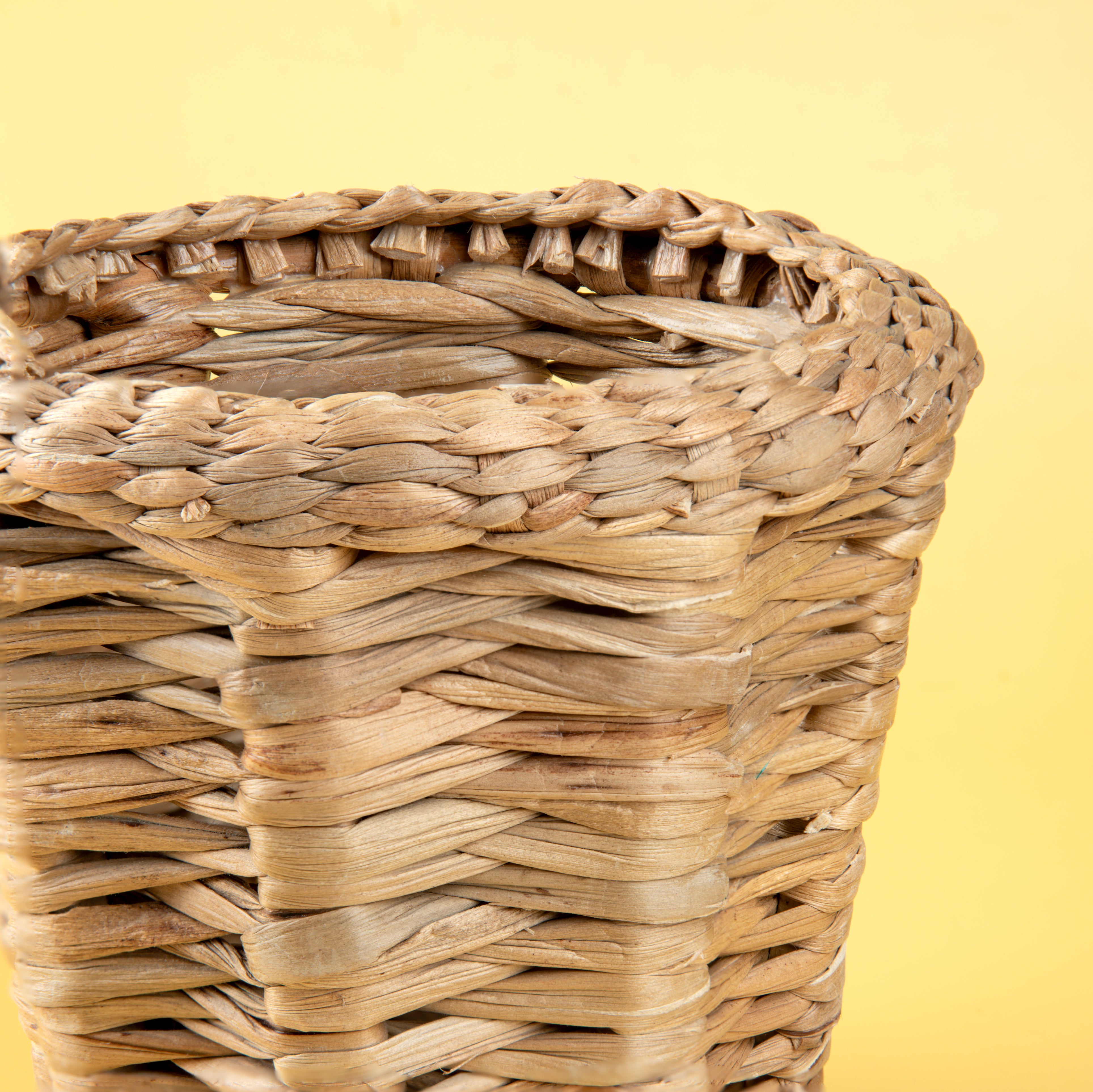 Natural Water Hyacinth Handcrafted Plant Basket