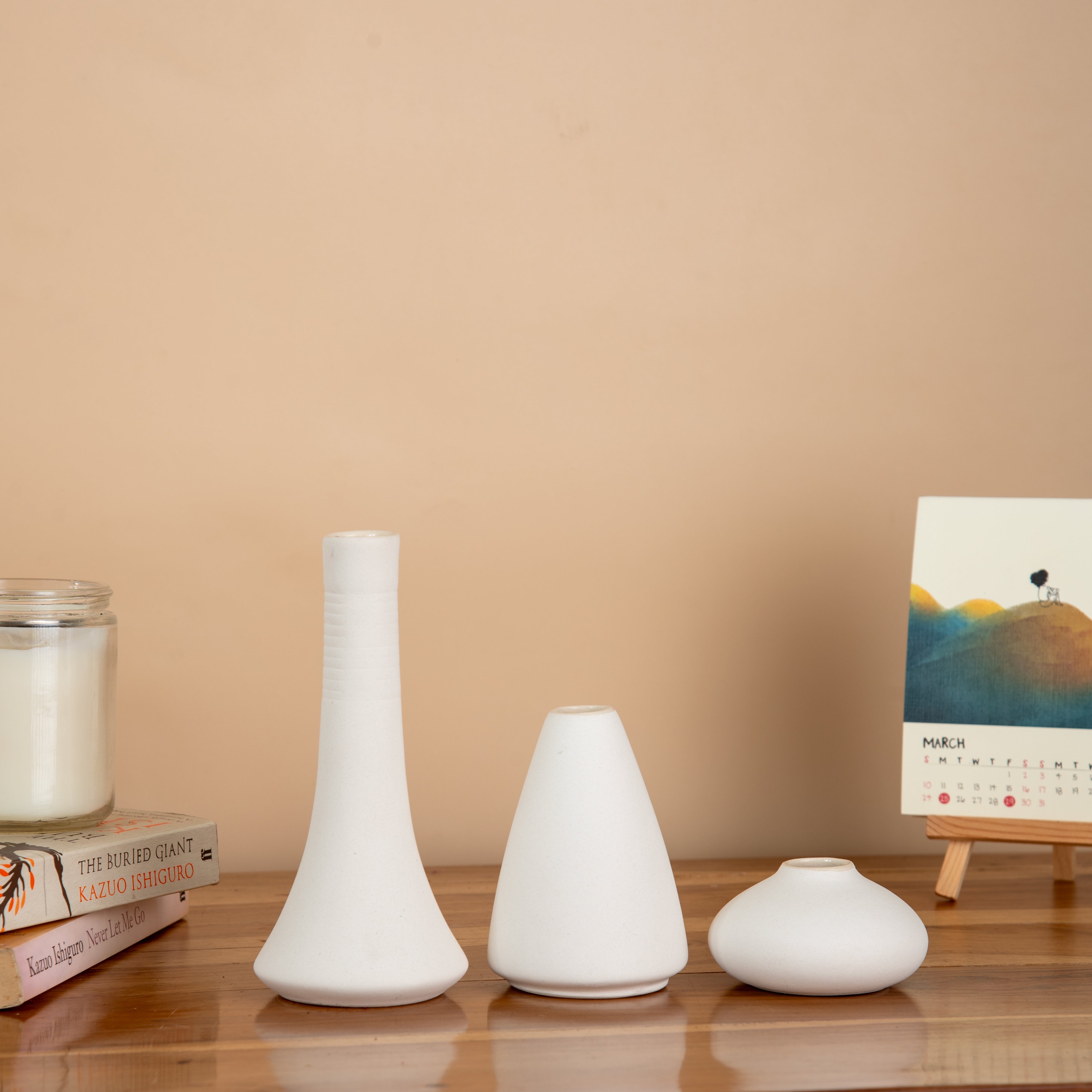 'Minimalist'  Set of 3 Ceramic Mini Vases