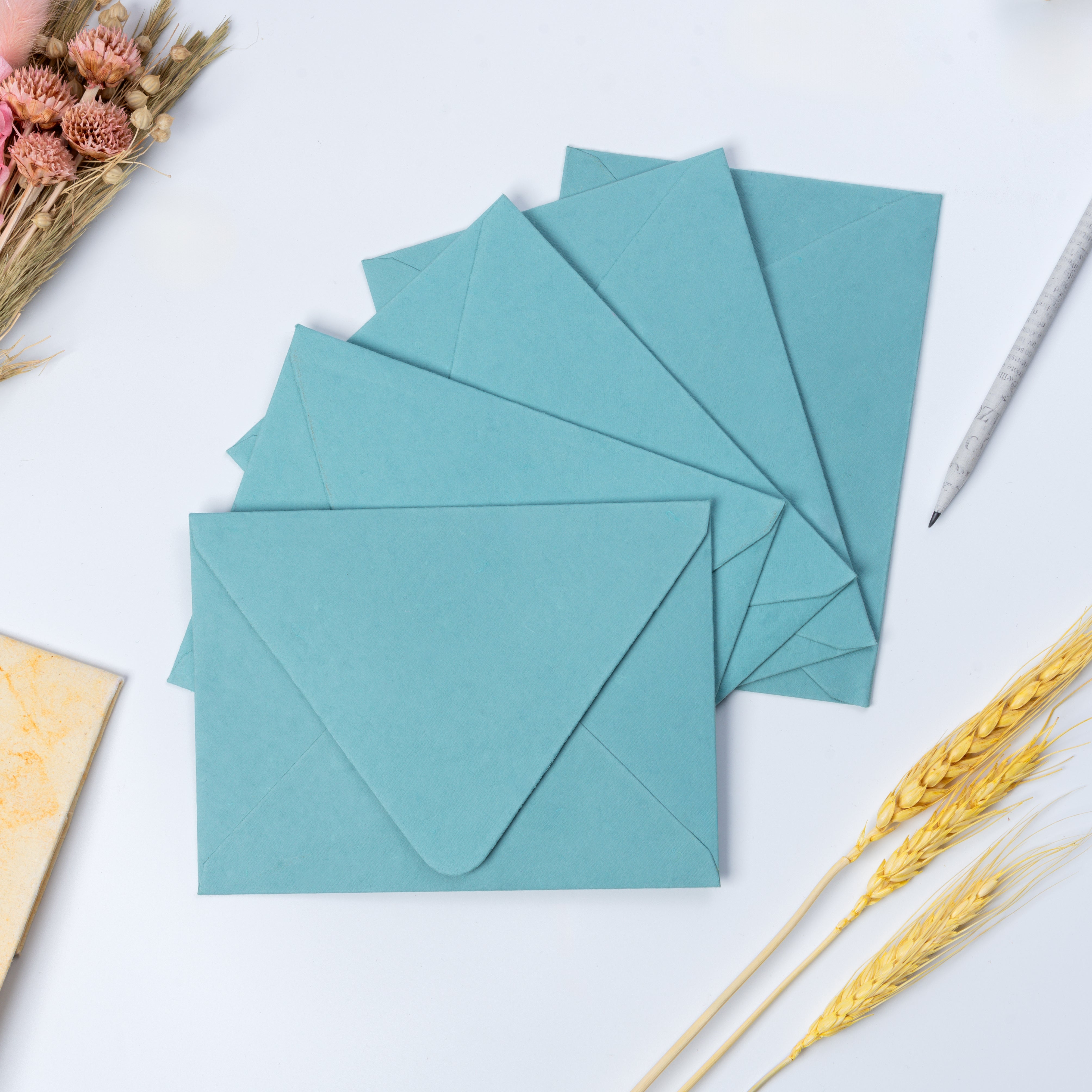 'Serenity Sky' Set of 10 Handmade Notecards with Envelopes