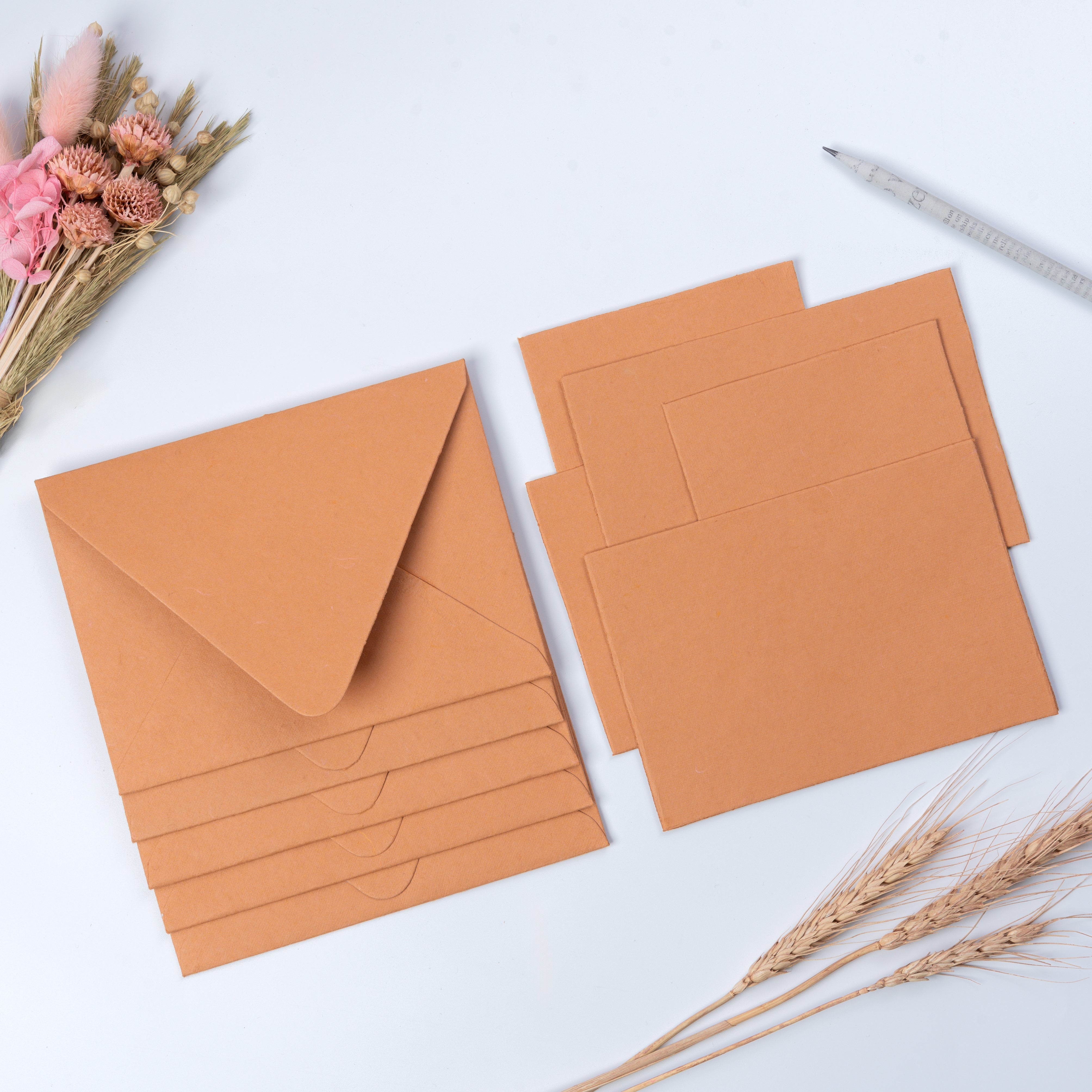 'Earthy Elegance' Set of 10 Handmade Notecards with Envelopes