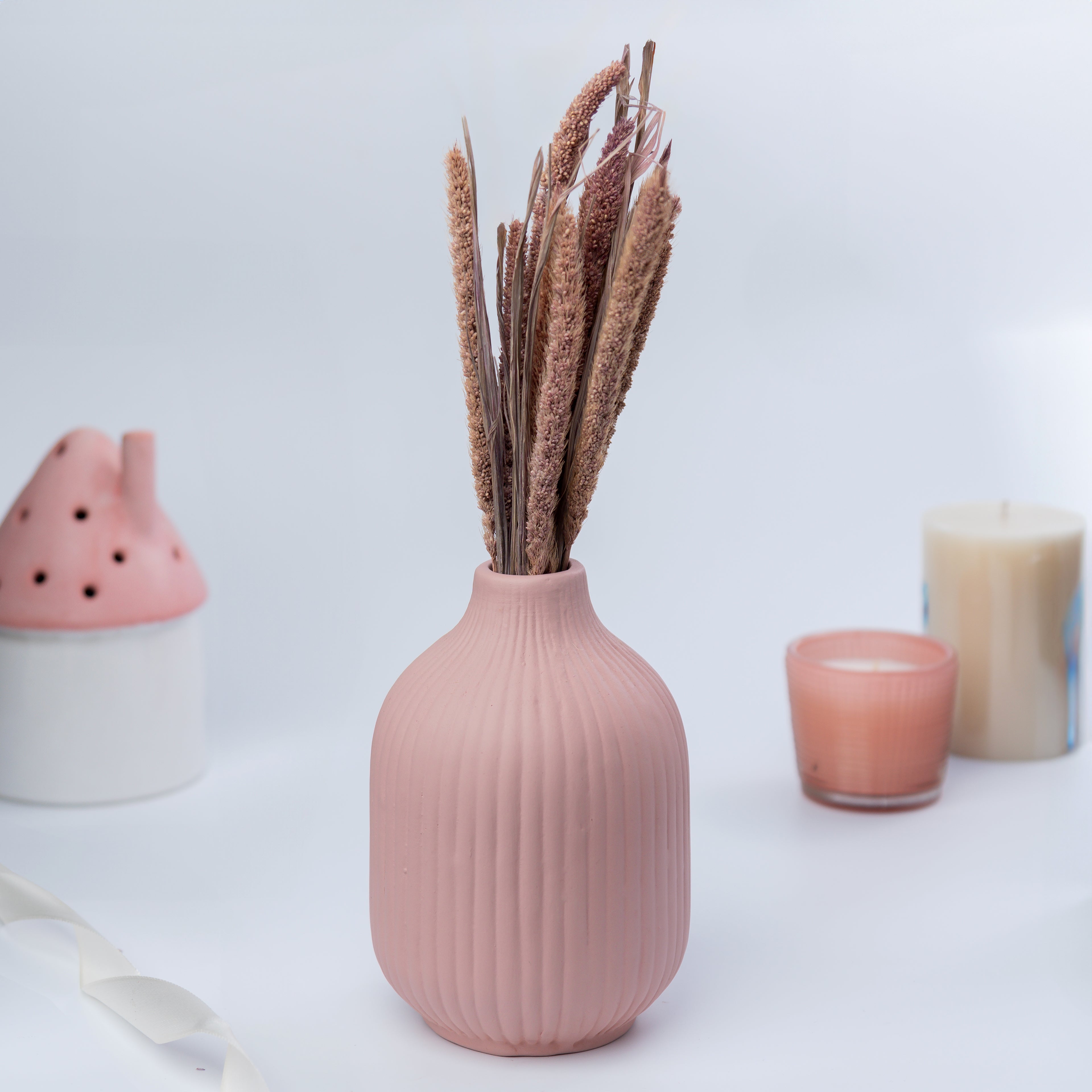 'Blush Harmony' Ceramic Vase (Flowers not included)