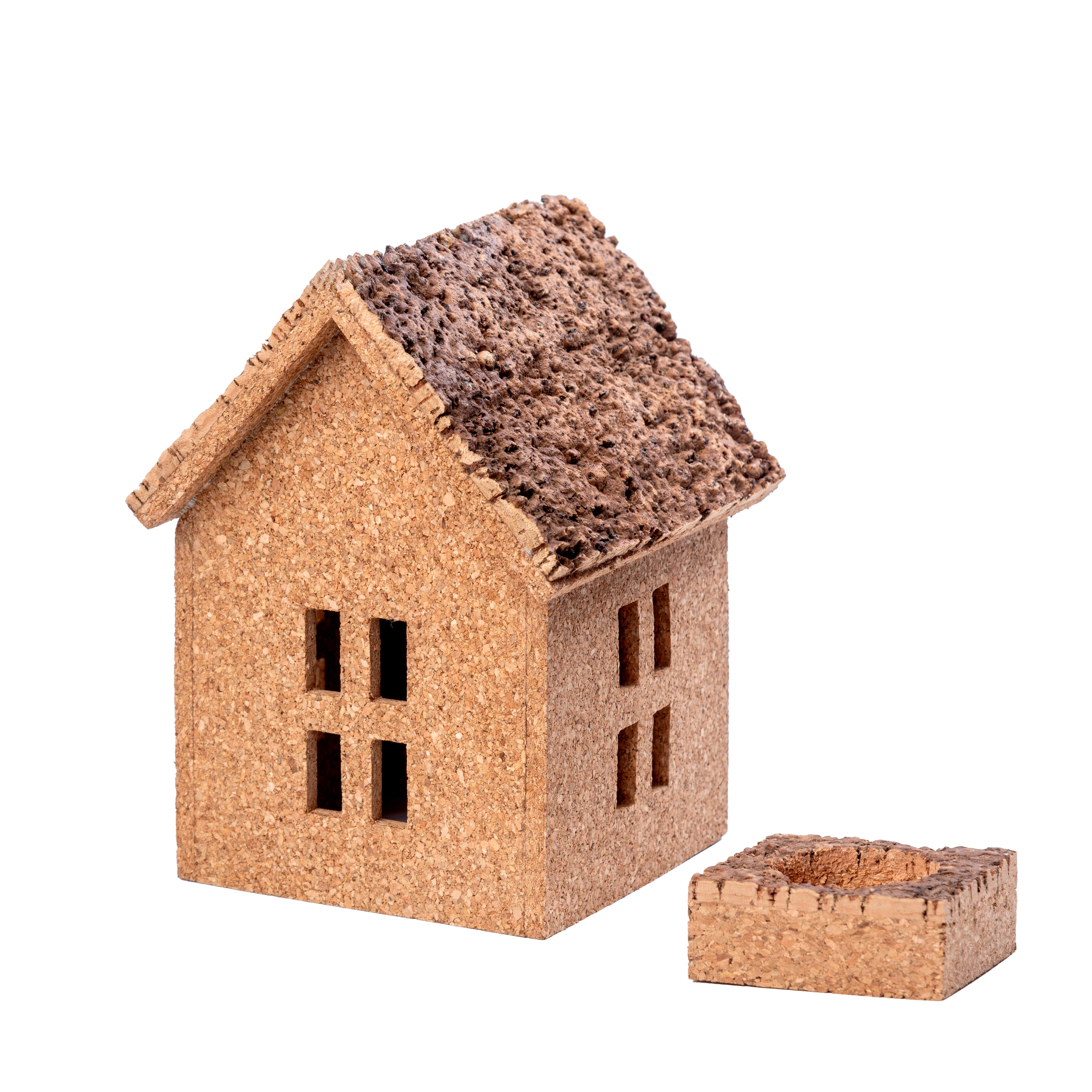 Cork 'Rustic' Hut Tealight Holder