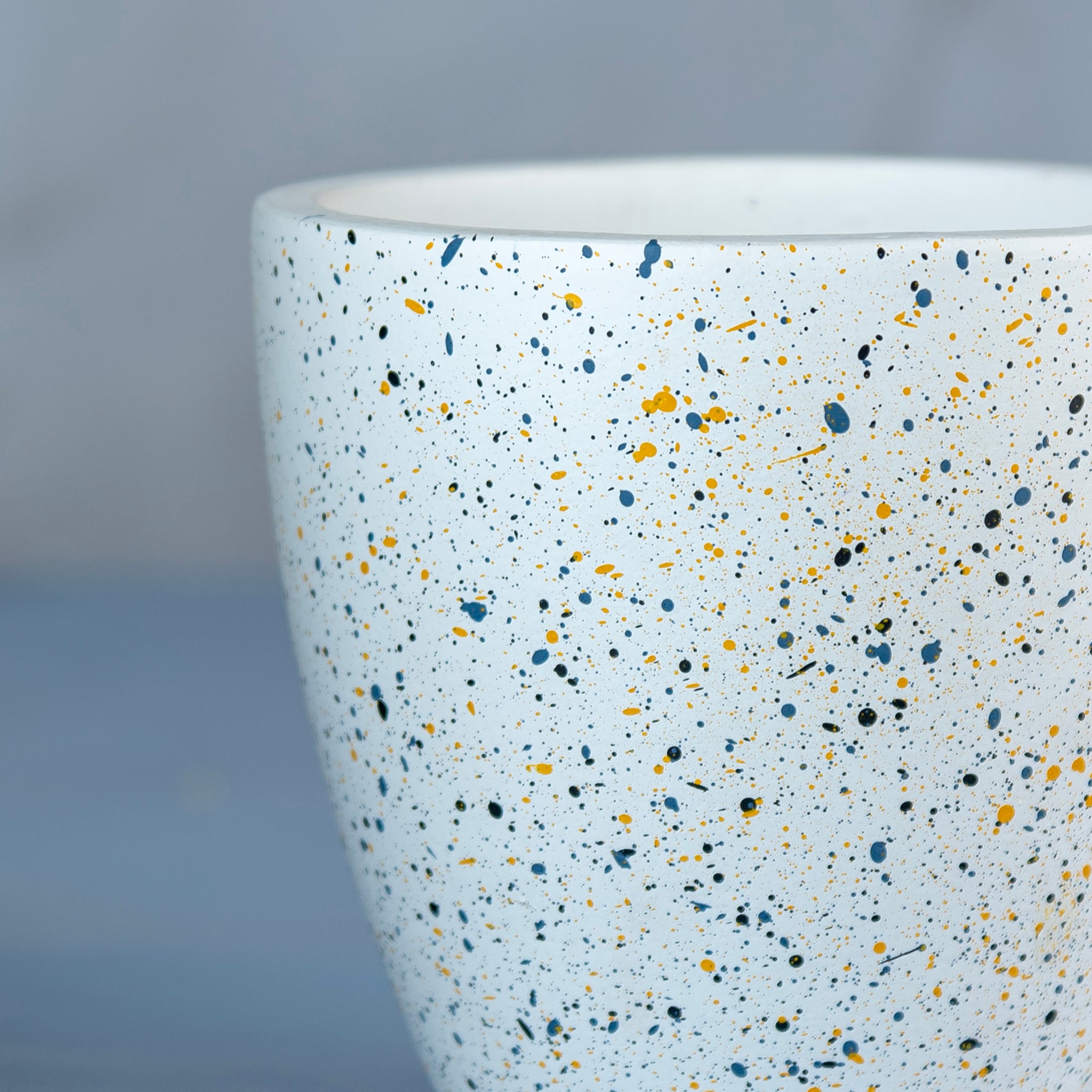 'Galaxy' White Terracotta Planter