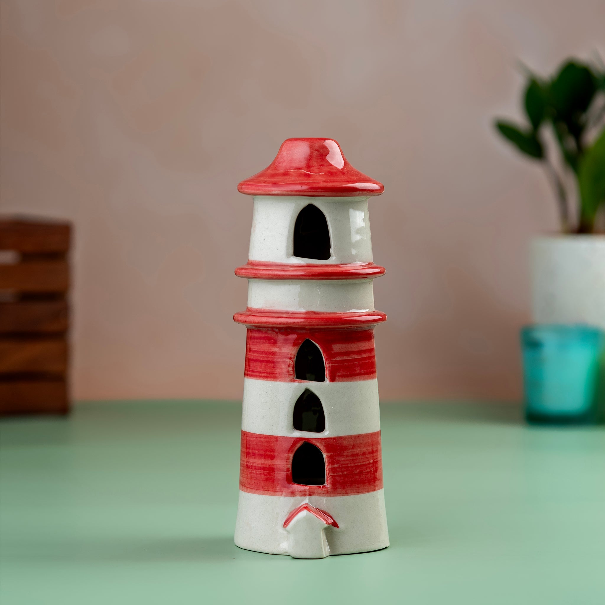 'Lighthouse' Ceramic Tealight Holder