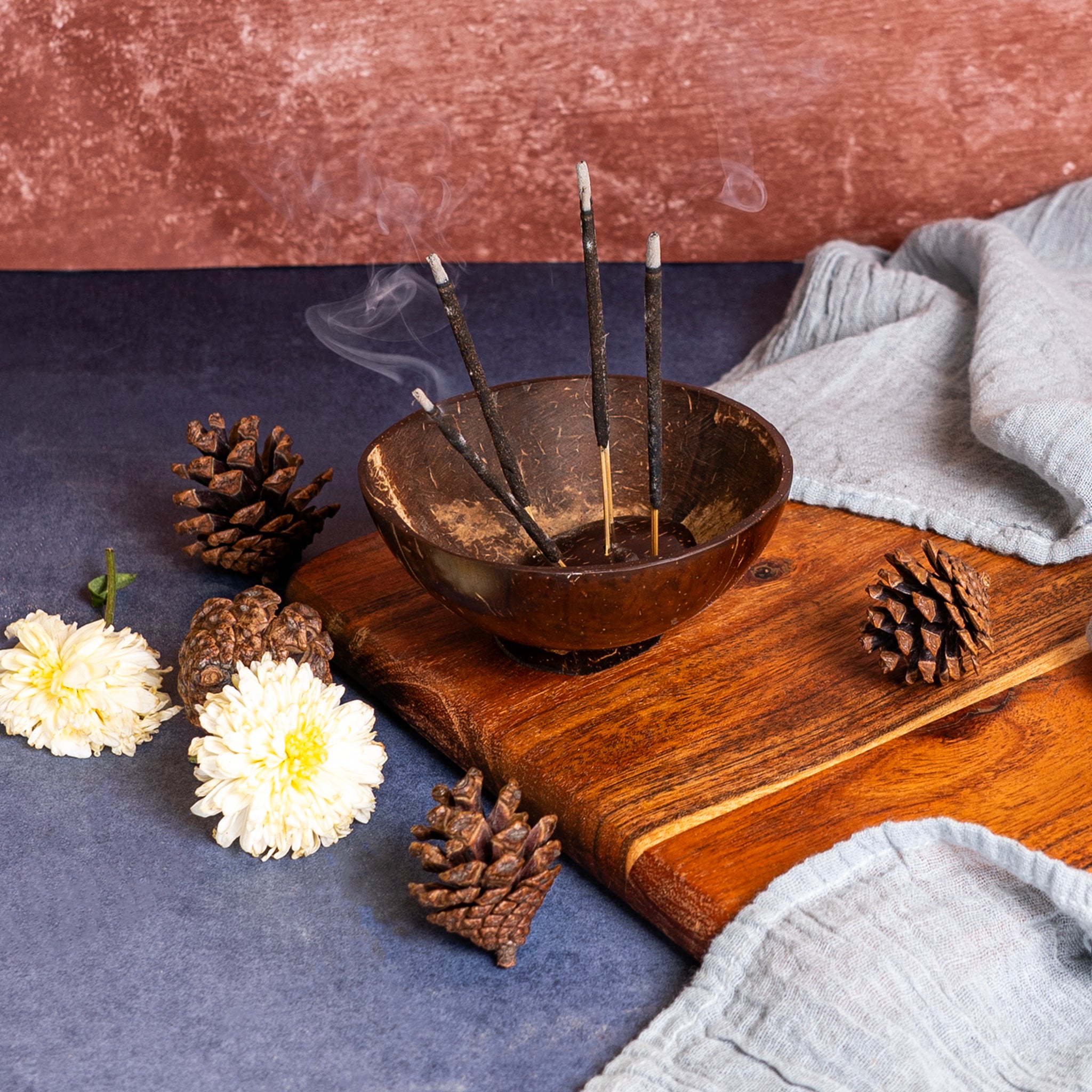 Coconut Shell Incense Holder