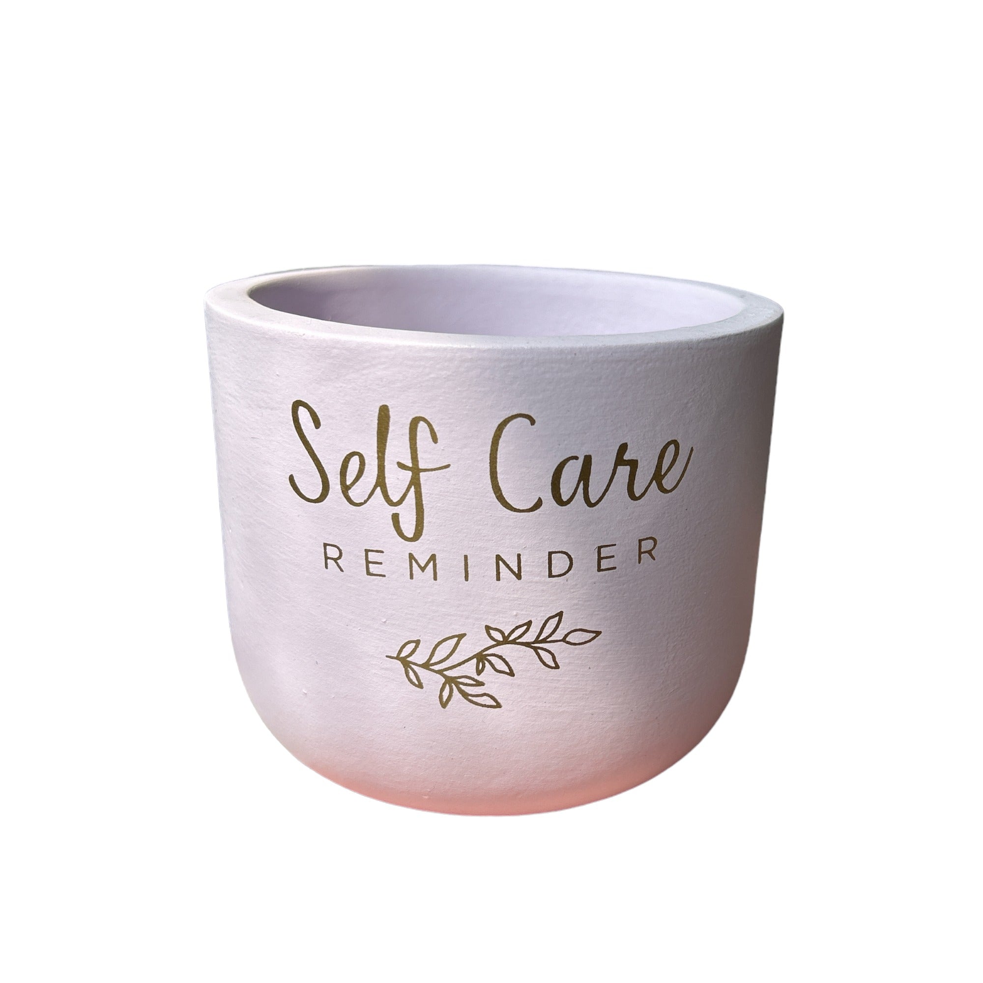 Artmansha 'Self Care Reminder' Terracotta Planter