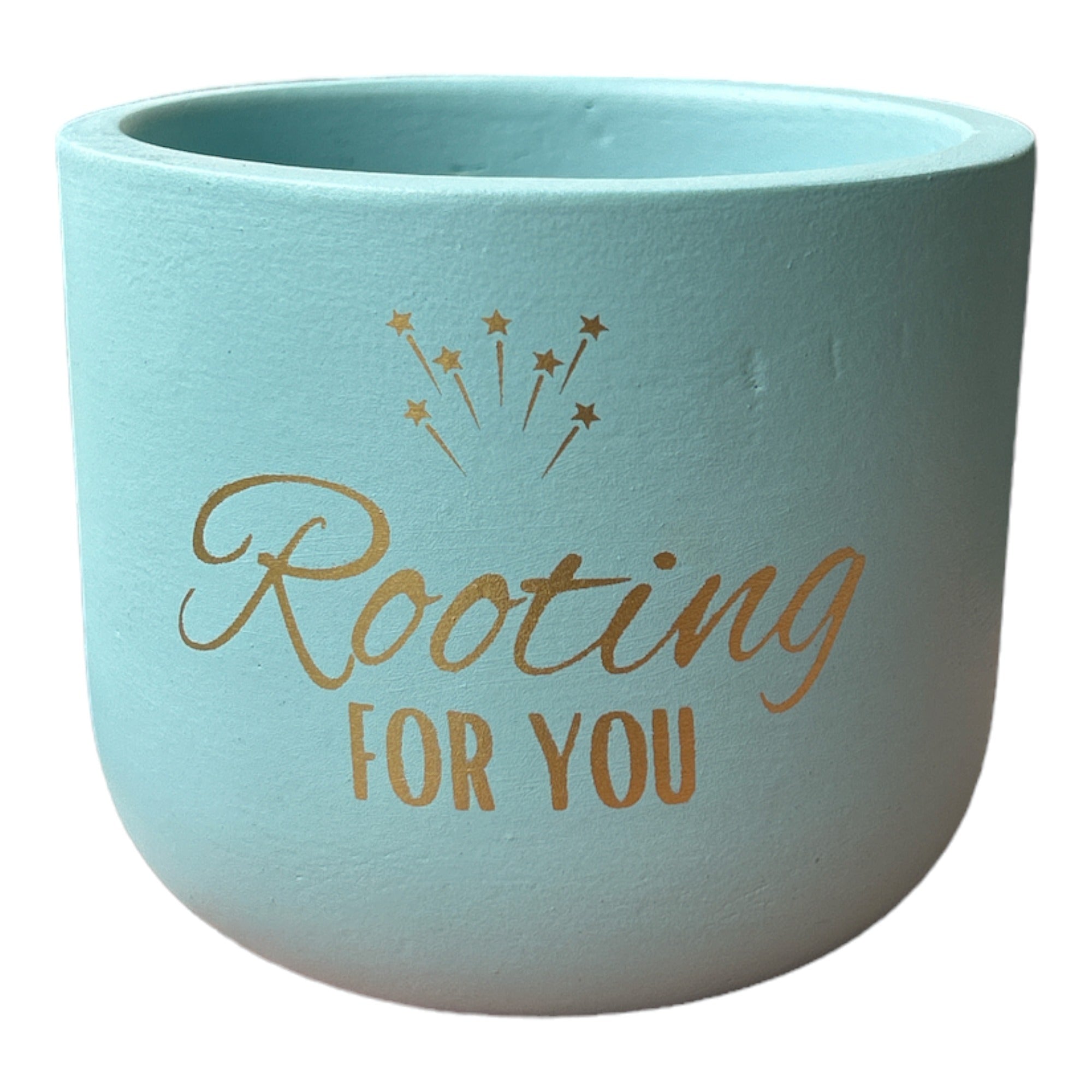 'Rooting for You' Terracotta Planter